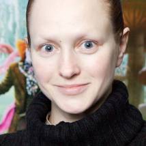 Елена Морозова на озвучании фильма "Алиса в стране чудес"