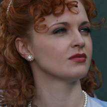 Ксения Кузнецова на съемках сериала "Цыганки"