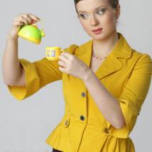 Екатерина Копанова на съемках сериала "Игрушки"