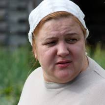 Ирина Основина на съемках фильма "Верую"