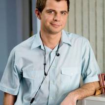 Глеб Иванов на съемках сериала "Маргоша"