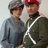 Анна Азарова и Олег Фомин на съемках фильма "Господа офицеры: спасти императора"
