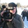 На съемках фильма "Петя по дороге в Царствие Небесное"