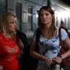 Алина Сандрацкая и Юлия Пожидаева на съемках сериала "Обручальное кольцо"