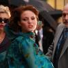 Юлия Пожидаева на съемках сериала "Обручальное кольцо"