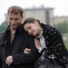 Дмитрий Зеничев и Глафира Тарханова на съемках сериала "Кружева"