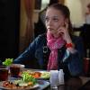 Екатерина Вилкова на съемках фильма "Вербное воскресенье"