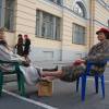 На съемках фильма "Вербное воскресенье"