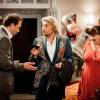 Николай Басков, Егор Дронов и Юлия Куварзина на съемках сериала "Воронины"