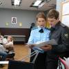 Александр Пашков, Елена Сафонова на съемках сериала "А счастье где-то рядом"