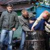 На съемках фильма "Бежать"