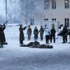 На съемках фильма "Черные волки"