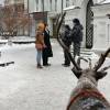На съемках фильма "Мой парень - Ангел"