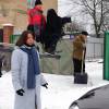 Ольга Гришина на съемках фильма "Белые розы надежды"