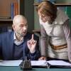 Александр Марушев и Людмила Волкова на съемках сериала "Принцип Хабарова"