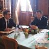 Анатолий Котенёв и Валерий Гришко на съемках фильма "Главный"