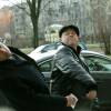 Сергей Селин и Алексей Нилов на съемках сериала "Лучшие враги"