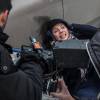 Анна Геллер на съемках сериала "Иные"