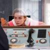 Вера Строкова на съемках фильма "Леди исчезают в полночь"