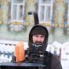 Александр Мартынов на съемках фильма "Радуга"