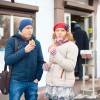 Митя Лабуш и Наталья Скоморохова на съемках сериала "Между нами девочками"