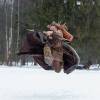 На съемках фильма "Вещий Олег"