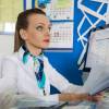 Наталья Лукеичева на съемках фильма "Она сбила летчика"