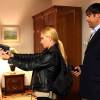 Анастасия Панина и Алексей Дмитриев на съемках сериала "Опекун"