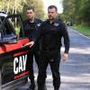 Станислав Николаев, Александр Дуда на съемках сериала "Свидетели"
