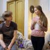 На съемках фильма "Семейные радости Анны"