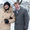 Петр Буслов, Сергей Бурунов на съемках сериала "Домашний арест"