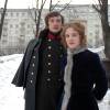 Елена Жирная и Юрий Чурсин на съемках фильма "Из пламя и света..."