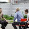 Алексей Мизгирев, Олег Васильков, Евгений Антропов на съемках фильма "Кремень" (© фото: ctb.ru)