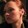 Елена Ксенофонтова на съемках фильма "Курсанты"