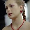Анна Горшкова на съемках сериала "Бедная Настя"